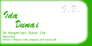 ida dunai business card